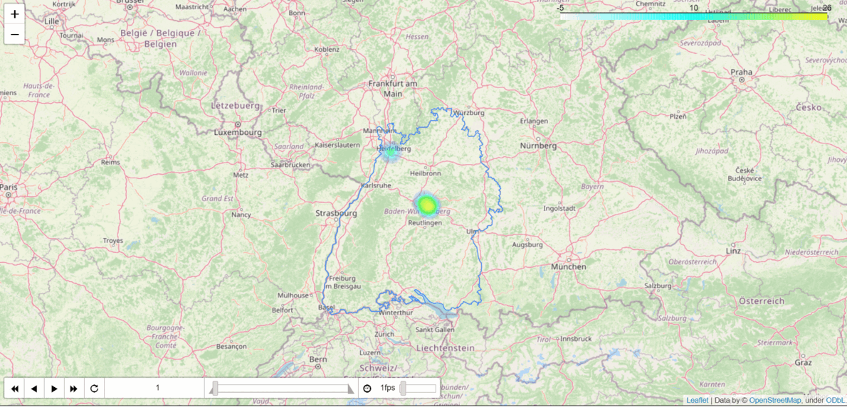 Visualization from the sensor data forecasting project